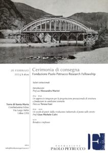 CERIMONIA DI CONSEGNA DELLA BORSA DI STUDIO EROGATA DALLA FONDAZIONE PAOLO PETRUCCO