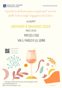 APERITIVO CON BUFFET DI BENVENUTO AI GIOVANI ISCRITTI DELL’ORDINE DEGLI INGEGNERI DI UDINE